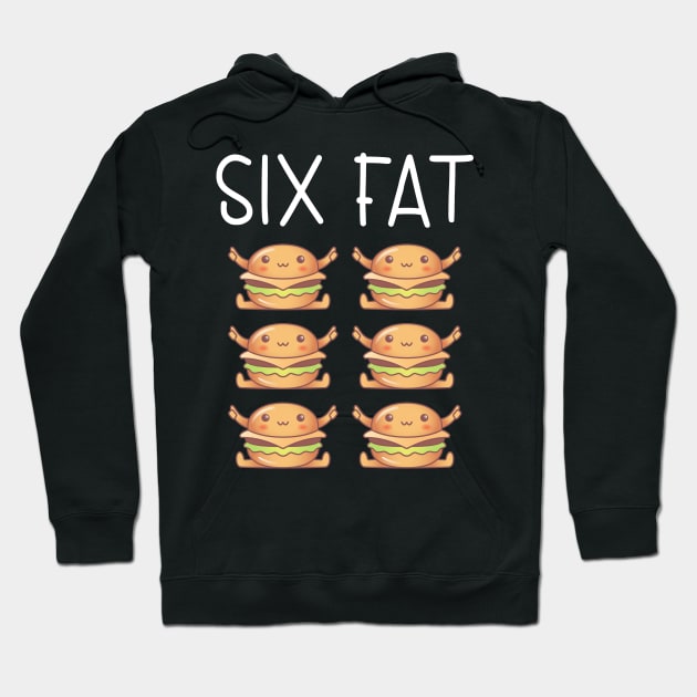 Six Fat Burger Six Pack Fitness Muscles Food Hoodie by Print-Dinner